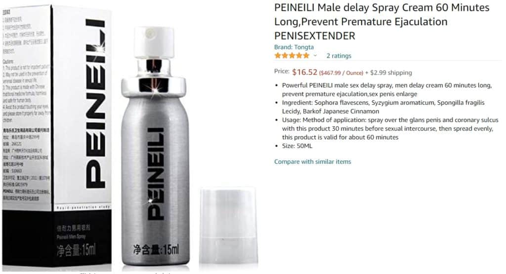 Peineili Spray review delay spray 